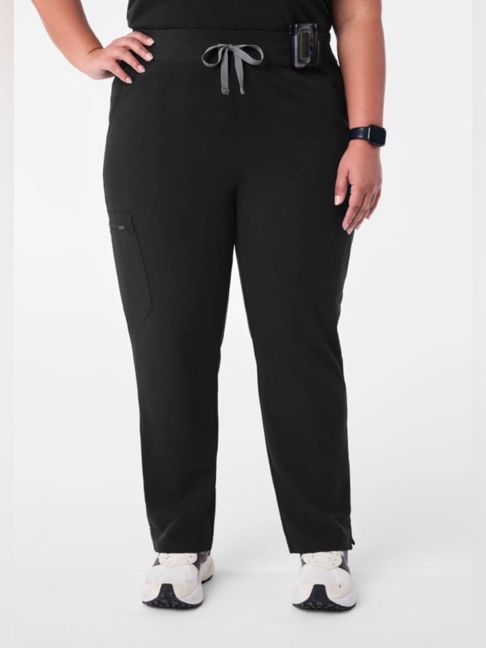 Figs High Waisted Yola Scrub Pants in Black Size XXL/Petite